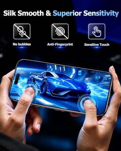 Image of Tempered glass for iphone 15 plus /iphone 16 plus (6.7 Inch) | Screen Protector Full HD, Anti-Scratch, Edge-to-Edge Coverage, Easy Installation of iphone 15 plus tempered glass | Pack Of 1