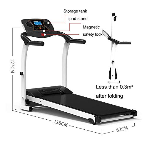 Image of Treadmills,Folding Electric Treadmill,Steel Frame Treadmill,Level 3 Adjustable Tilt,Mute Sports Fitness Equipment,for Home Use
