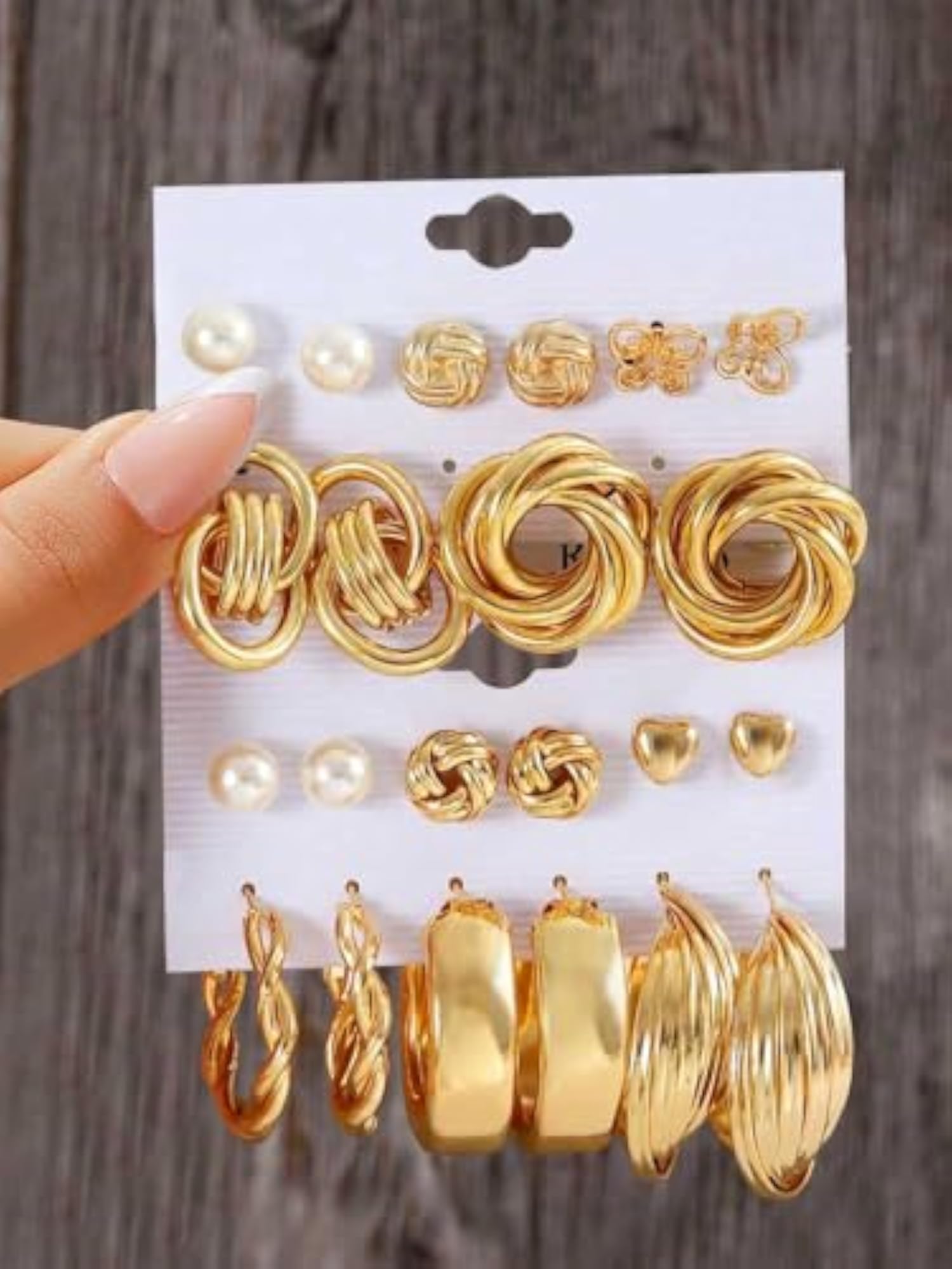 22-Piece Plated Earrings Set - Studs and Hoops Combo