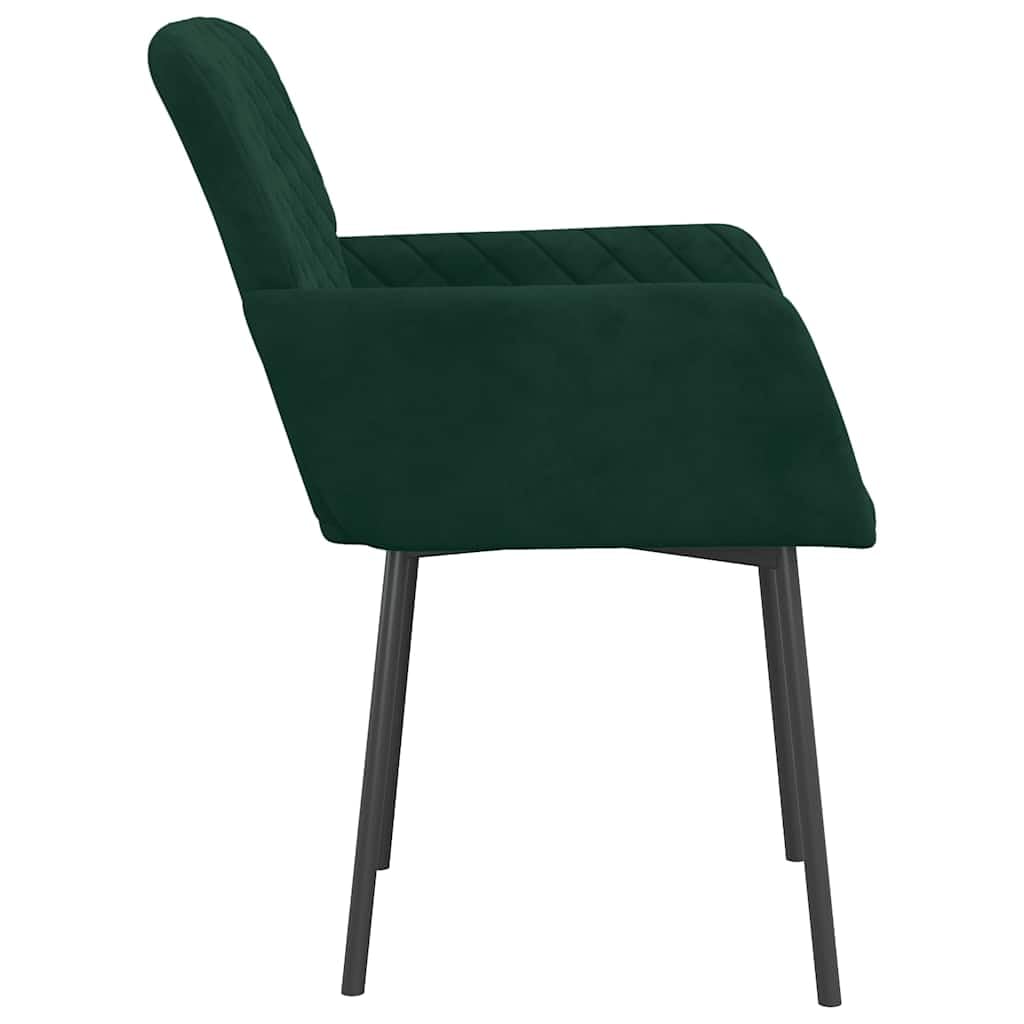 Generico Sedie da Pranzo 2 pz Verde Scuro in Velluto,Mobili,Sedie,Sedie per Cucina e Sala da Pranzo,Verde,11.6 kg,344781