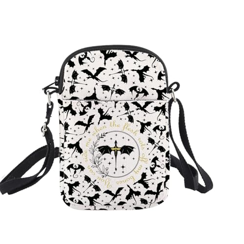 BNQL 4th Wing Crossbody Bag Dragon Rider Gifts Crossbody Purse 4th Wing Gifts Book Lover Gifts Fw Merch Fantasy Reader Gifts