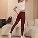 LXURY Women's Soft Cloud Fleece Leggings,Tummy Control Stretch Soft Yoga Pants,Winter Warm Pants (Wine,XL)