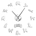Lianaic Reloj de Pared DIY para Colgar en la Pared de Raza de Perro Malamute de Alaska, Regalo de inauguración de la casa, Pegatina de Espejo acrílico de Cuarzo, Reloj de Animales para Mascotas