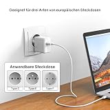 Powice Zasilacz sieciowy Macbook, wtyczka Apple do iPada, zamiennik zasilacza AC Charger (biały)