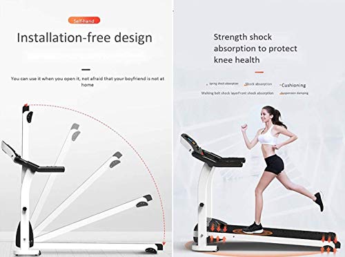 Image of Folding Treadmills Electric Treadmill, Adjustable Slope, Foldable Weight-Loss Fitness Equipment with Led
