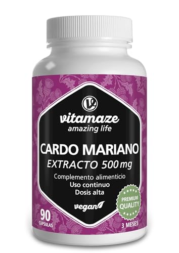 Cardo Mariano Capsulas +10.000 mg (25:1) Vegano, 90 Cápsulas...