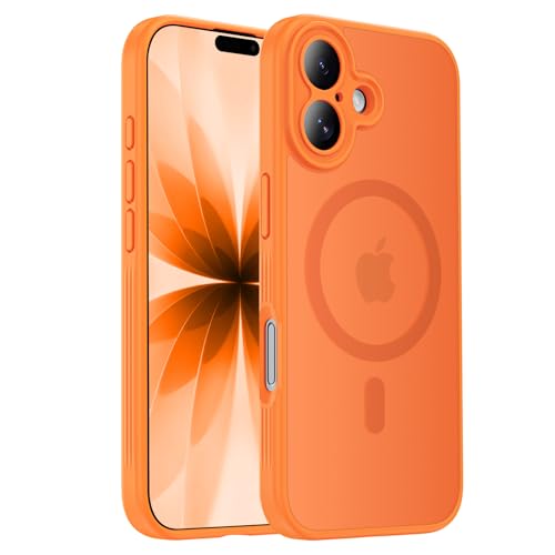 Symcele Designed for iPhone 17 Case Compatible with MagSafe [Camera Protection] [15FT Military Droptection] Shockproof Translucent Matte Anti-Slip Phone Case 6.3 Cosmic Orange