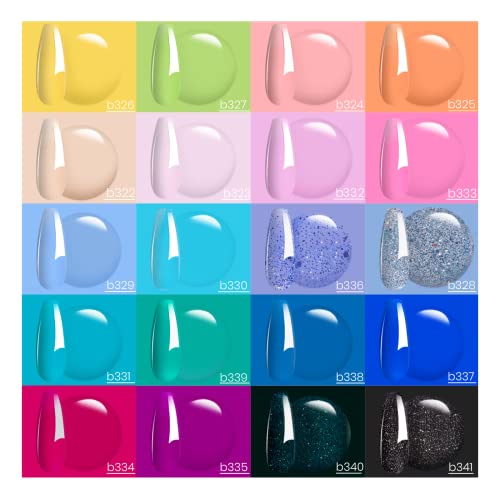 Kit de Esmaltes de Uñas Gel con 5 Pinceles y 20 Colores Pastel miniatura 2
