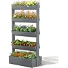 DoCred Vertical Raised Garden Bed, 5 Tier Upgraded Garden Planters Freestanding Wood Plant Stand Flower Rack Wooden Planter Box for Plants Herbs Flowers Vegetables Outdoor Indoor