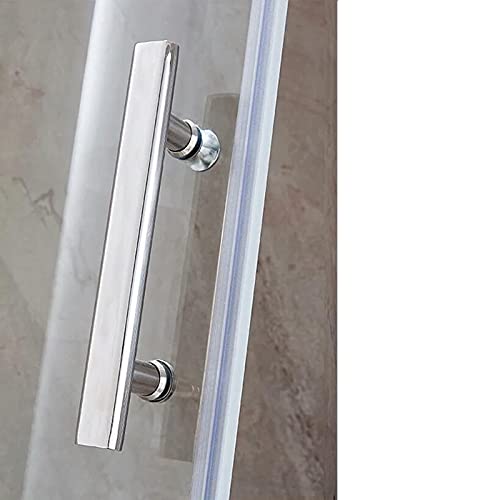 Bouton de porte en verre Sus304 chrome poignée douche de rechange
