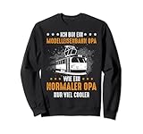 Diseño divertido con texto en alemán: Soy un maqueta de ferrocarril abuelo como un abuelo normal, pero mucho más guay. Bonito regalo de cumpleaños para guías de lotería, maquetas y trenes. Divertidas frases para tu abuelo o tu abuelo que ama los tren.