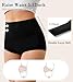 OLIKEME Tummy Control Underwear for Women Postpartum High Waisted Cotton Brief Full Coverage Boy Short Panties 3 Pack L