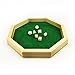 Heavy Duty 12 Inch Octagonal Wooden Dice Tray with Felt Lined Rolling Surface