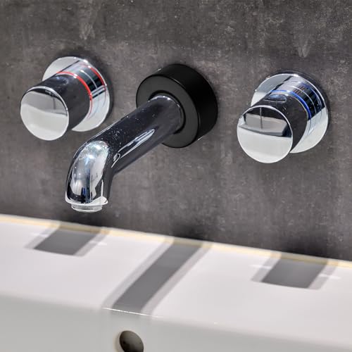 6 Stück Abdeckrosette Schwarz, Rohrabdeckung Edelstahl, Ø 25mm (3/4) Duschrosetten Gewinderosette, Rosette Wasserhahn Rohr Abdeckung für Bad Duscharmatur Wasserhähne Eckventil Heizkörper Abdeckung