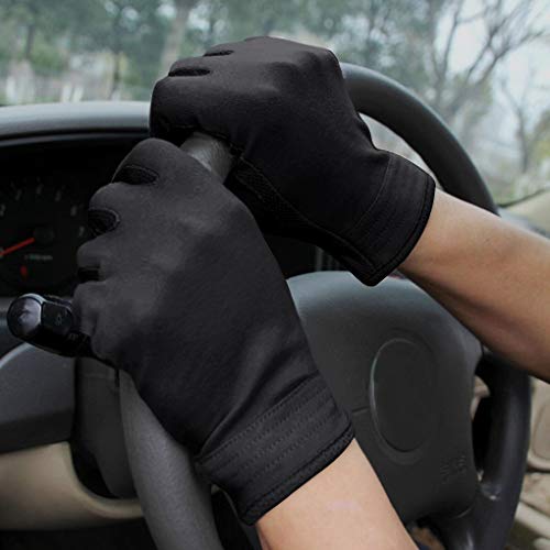 RUIXIA - Guantes de conducción para hombre, antirayos UV, para hombre, guantes táctiles, antideslizantes, guantes transpirables, guantes anti sol para coche, ciclismo Cover
