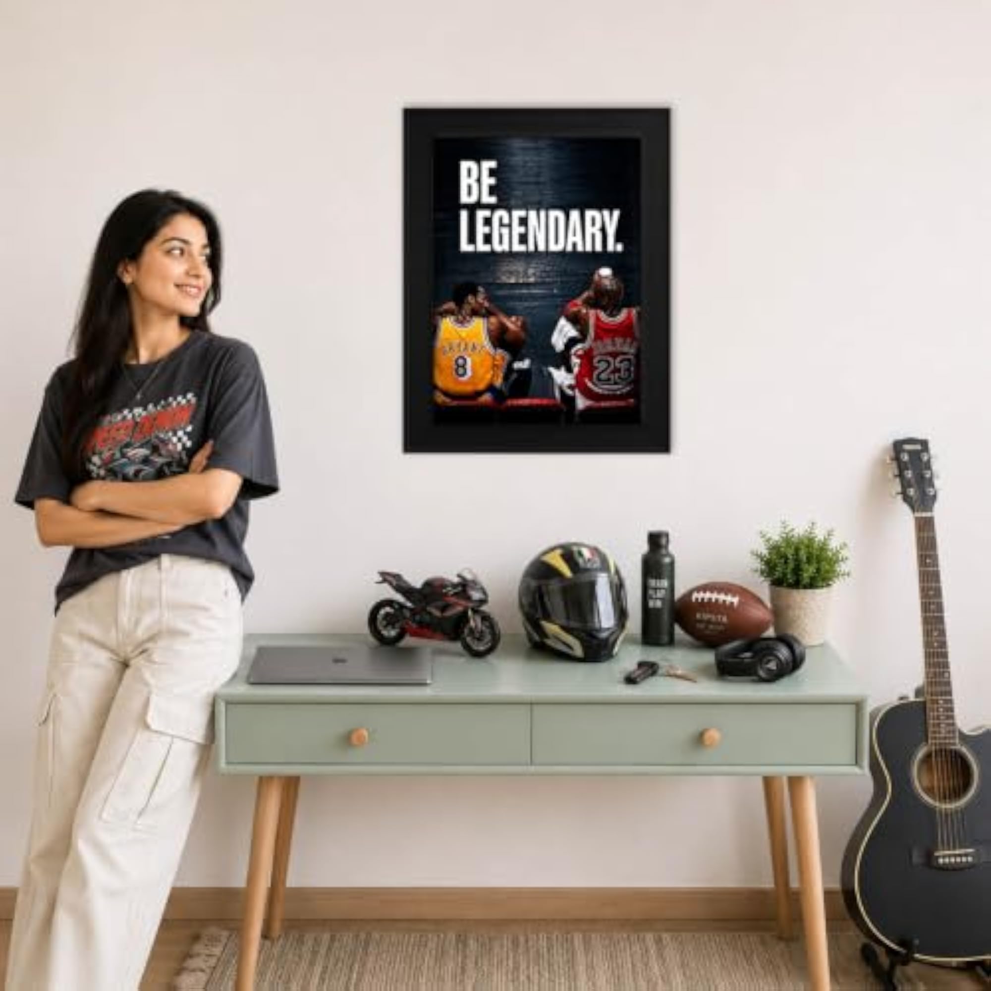 Michael Jordan Kobe Bryant Motivational Poster for Room Decor