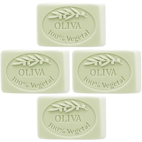 Gran Velada - Molde para Jabón con Aceite de Oliva 4 pastillas | Molde Rectangular de Silicona con 4 cavidades | 6,5x4x2cm | Antiadherente y Flexible | Ideal para Cosmética Sólida