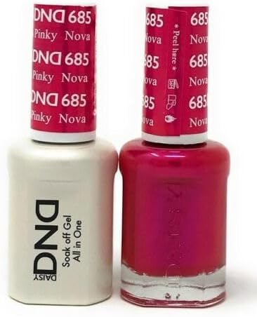 Esmalte de uñas en gel rosa #685 de DND Gel