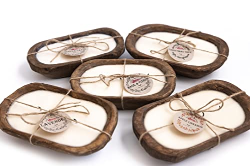 Bougies en bol à pâte à bois Red Barn Candle en cire naturelle et huiles essentielles