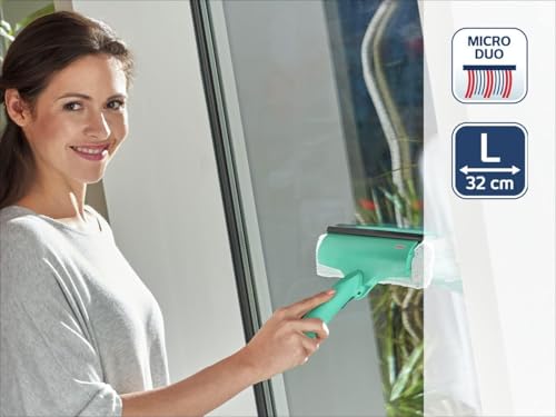 Image of Leifheit Replacement Fleece for 3-in-1 Window Cleaner with Microfibre Fleece 51320, for Window Squeegee and Frames, 32 cm