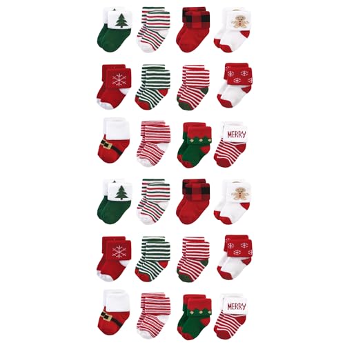 Hudson Baby Unisex Cotton Rich Baby Terry Socks 24-Pack