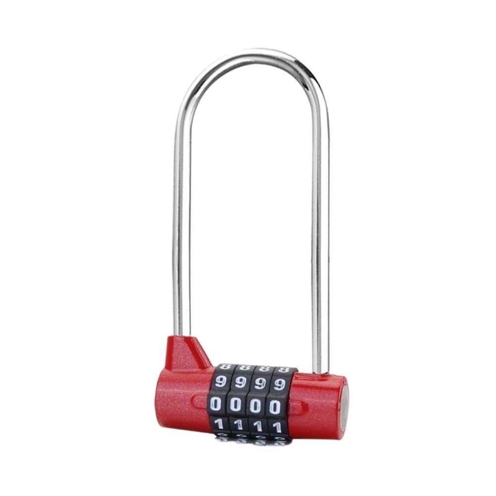 Gnyvzxplq Rosso Suitcase Locks, Lengthened Shackle -Theft 4 Digit Combination Padlock For Travel Luggage Multicolor(Rosso)