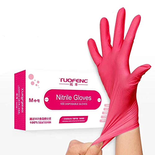 Lanafall Left and Right Hand Glove 500Pcs Disposable Gloves Nitrile Universal Kitchen/Dishwashing/Medical/Work/Rubber/Garden Glove,S