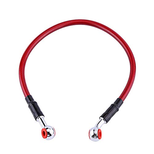 Manguera de freno universal para motocicleta con funda de acero inoxidable de 45cm
