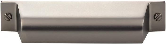 Top Knobs - TK773AG - Channing Cup Pull 3 3/4 - Ash Gray - Barrington Collection