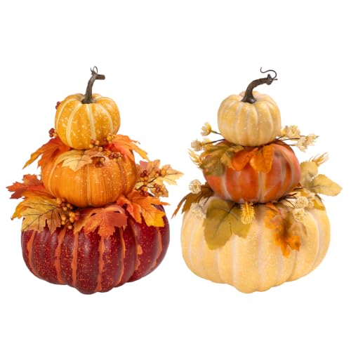 Keeplush Lot de 2 citrouilles artificielles