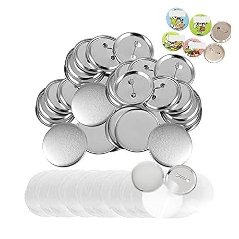 300 szt. Puste przypięte z powrotem metalowy przycisk przypinany Materiały eksploatacyjne Części do odznaki Button Maker(25MM)