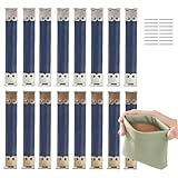 バネ口金 10cm 16個セット 幅1.5cm バネポーチ 金具 レザークラフト/財布 バネ口金 DIY 手芸 留め具 自動開閉構造 ポーチや小物を手作りに最適