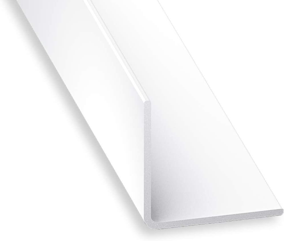 White PVC Corner Edging 20mm x 1mm x 1m