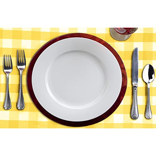 Urban Villa Tablecloth Buffalo Check Table Cloth Tabletop Cover Kitchen Dining Tablecloth 100%Cotton Great Parties Wedding Holiday Dinner Yellow/White Color Rectangle 52X70Inches 6-8 Seats Table Cloth #TOP5