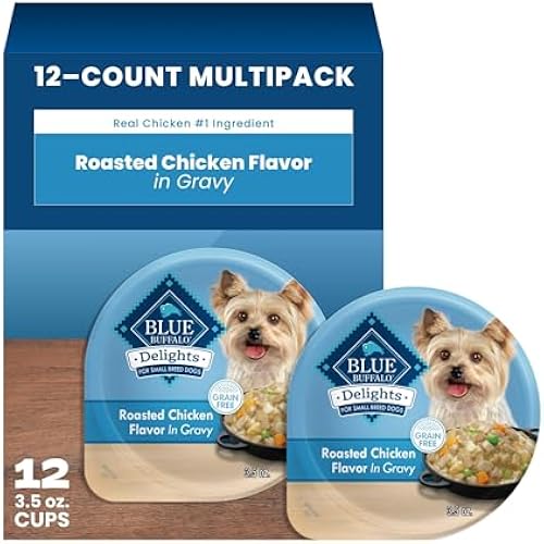 Blue Buffalo Delights Rotisserie Chicken Wet Dog Food, 3.5 oz, 12 ct