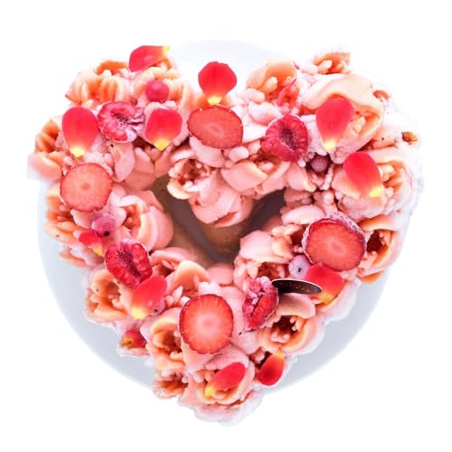 MAISON GIVRÉE ハートロッソ 6号×1個 アイスケーキ ケーキ シャーベット アイスクリーム ココナッツ生地 いちご パッションフフルーツ ハート型 氷菓子 冷凍