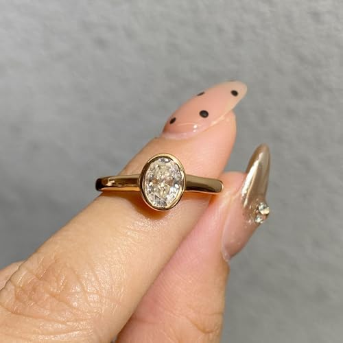 Moissanite Oval Centerpiece Engagement Ring | Lab Grown 1.2ct Diamond & Rose Gold Plated Ring | Sterling Silver Rings for Women | Engagement Rings for Women | Womens Wedding Bands4