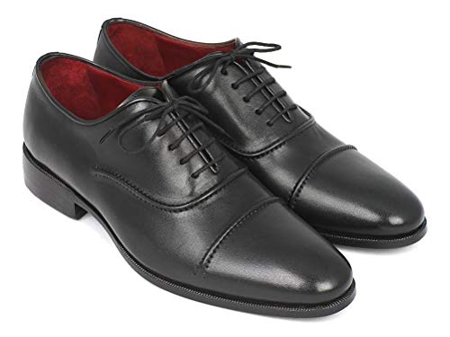 Oxfords Captoe Homme Noir Paul Parkman chaussures en cuir à lacets