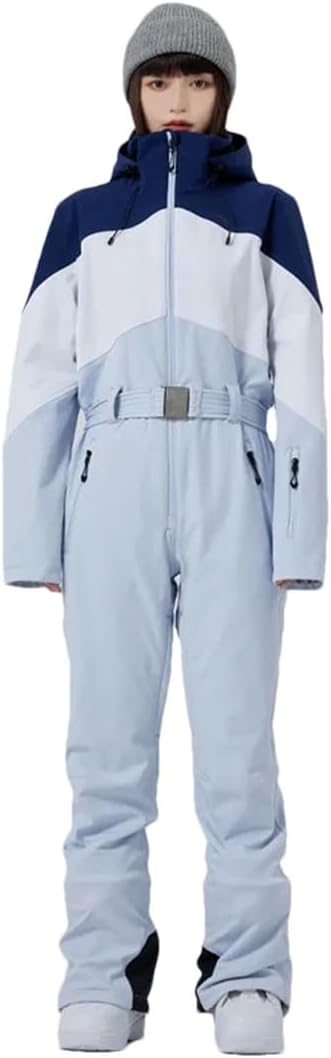Unisex Winter One Piece Ski Suit Outdoor Snowboard Ski Set Snow Overalls Thickened Windproof Waterproof Clothing