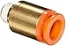 SMC KQ2S11-34AS Brass Push-to-Connect Tube Fitting with Sealant, Hex Socket Head Adapter, 3/8" Tube OD x 1/8" NPT Male