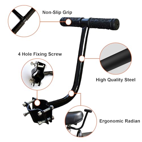 Reicyfang Bicycle Rear Seat Handle Grip, Mountain Bike Road Bicycle Handlebar, Kids\' Safety Handle Grip Bikes Child Back Seat Armrest, Bicycle Rest and Relaxation Handrails Bicycle Accessory