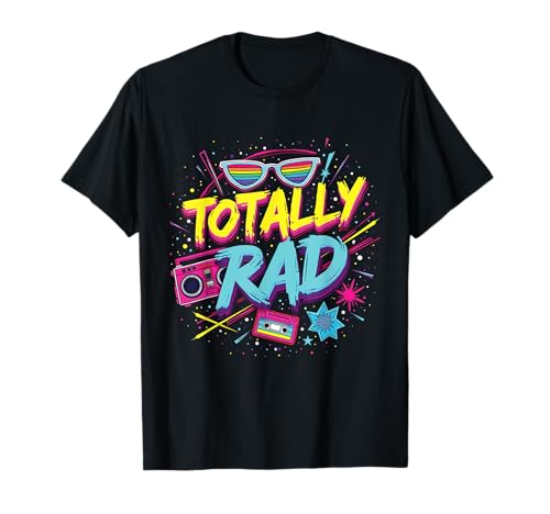Vibraciones retro de los 80 totalmente radicales para celebraciones divertidas y retro Camiseta