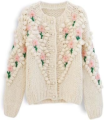 chicwishポンポンカーディガン Amazon | [Chicwish] シックウィッシュ レディース フローラル 花柄