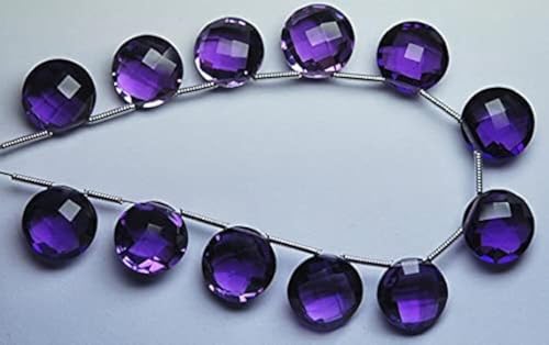 Améthyste violette quartz briolette 12mm perle facettée pour création de bijoux DIY - 2