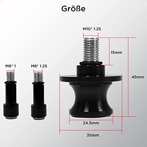 Universal CNC Aluminium Ständeraufnahme Schwarz M6X1mm,M8X1.25mm,M10X1.25mm Bobbins Montageständer