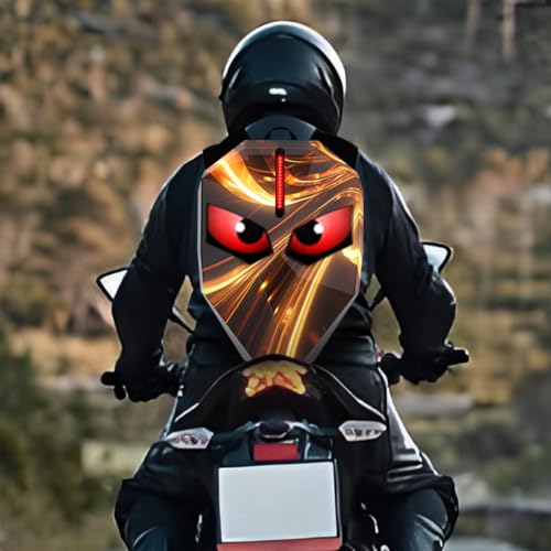 Sac moto LED avec écran interactif programmable et coque rigide jaune