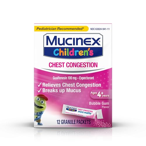Chest Congestion, Mucinex Children's Mini Melts, Chest Congestion, Bubble Gum, 12ct Chest Congestion, Mucinex Children's Mini Melts, Chest Congestion, Bubble Gum, 12ct