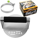 🍳 Accesorio para Huevos: El aro incluido te permite hacer huevos fritos del tamaño perfecto para colocar en tu smash burger. El mango es resistente a la temperatura para que no te quemes al cocinar el huevo.