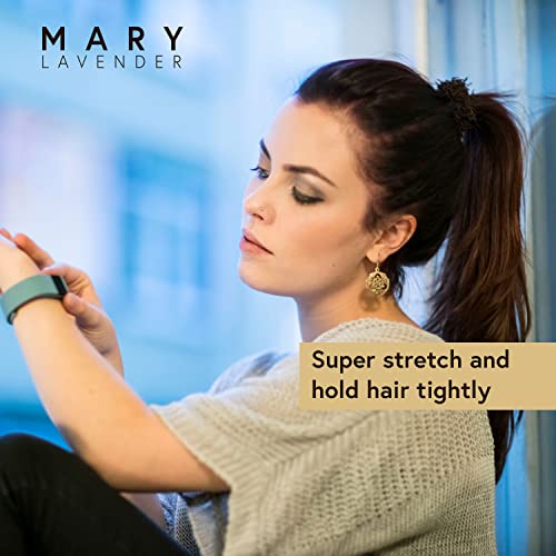 Mary Lavender Large Stretch Seamless Thick Hair Ties For All Hair Types Hair Ponies Elastics Ponytail Holders Knit Hair Scrunchies For Thick Hair Hair Accessories No Damage For Women Girls Kids 12 Pcs #TOP1