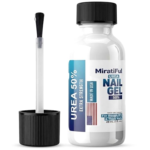 Urea 50% Nail Gel for Thick Toenails & Calluses Softens Exfoliates & Smooths Rough Skin Quick-Dry Brush Applicator 1 fl oz